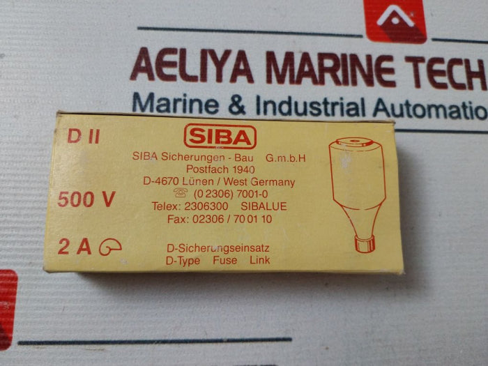 Siba Dii 500V 2A Type D Fuse Link