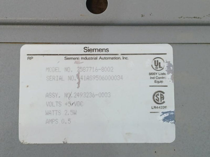 Siemens 2587716-8002 Keyboard Controller Enhanced Run Time 5V 2.5W .5A