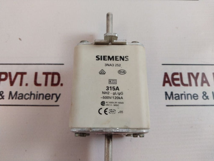 Siemens 3Na3 252 Fuse Insert 315A Ac 600V