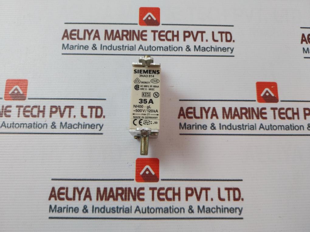 Siemens 3Na3 814 Fuse 35A 500V/120Ka