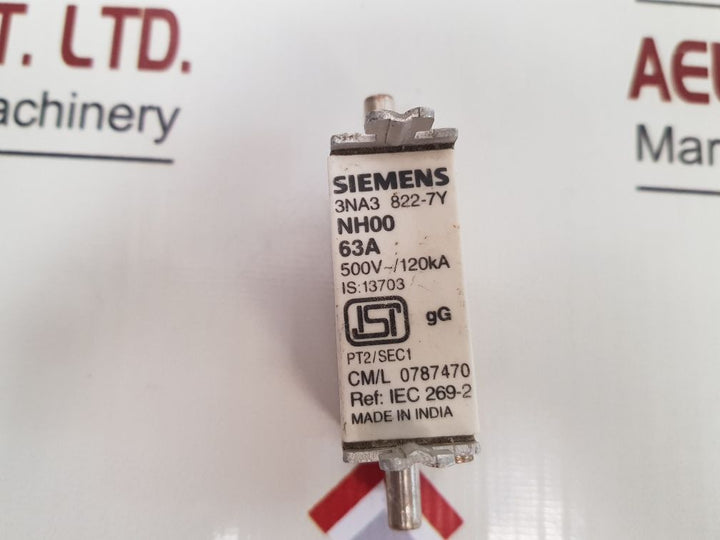 Siemens 3NA3 822-7Y Fuse IEC 269-2, H6 0515 105