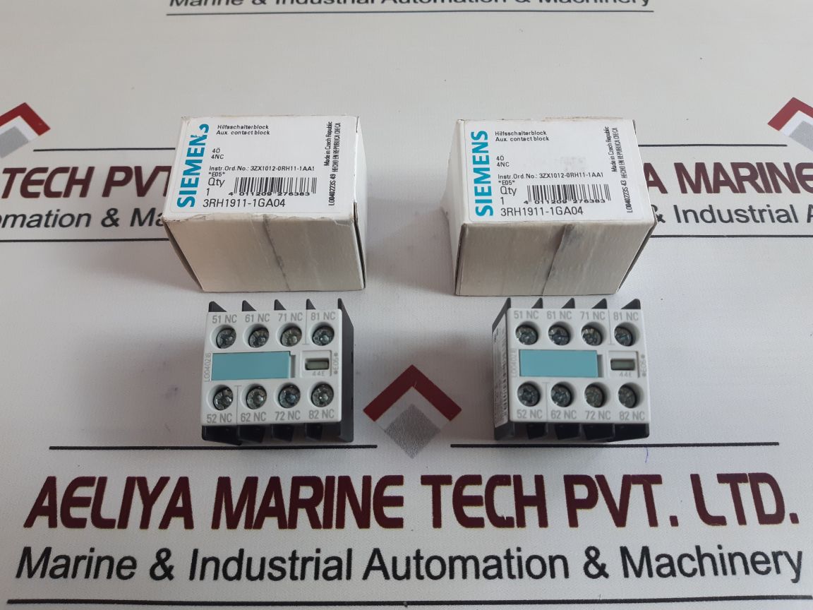 Siemens 3Rh1911-1Ga04 Auxiliary Contact Block