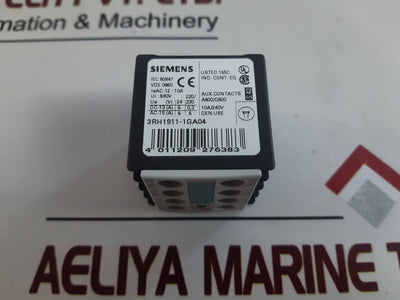 Siemens 3Rh1911-1Ga04 Auxiliary Contact Block