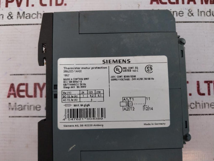 Siemens 3rn2000-1aa30 Thermistor Motor Protection Relay 50hz 300v 24vac/dc Ip20
