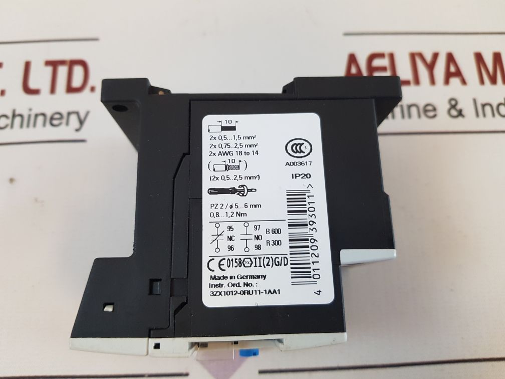 Siemens 3Ru1116-0Eb1 Overload Relay 600Vac