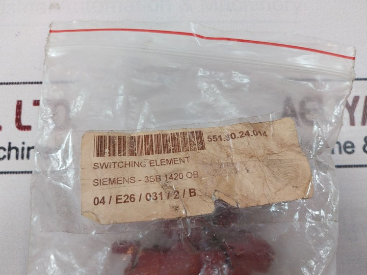 Siemens 3Sb1420-0B Switching Element Contact Block 660V Ac 10A