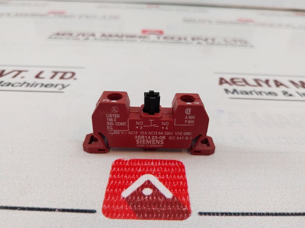 Siemens 3Sb1420-0B Switching Element Contact Block 660V Ac 10A