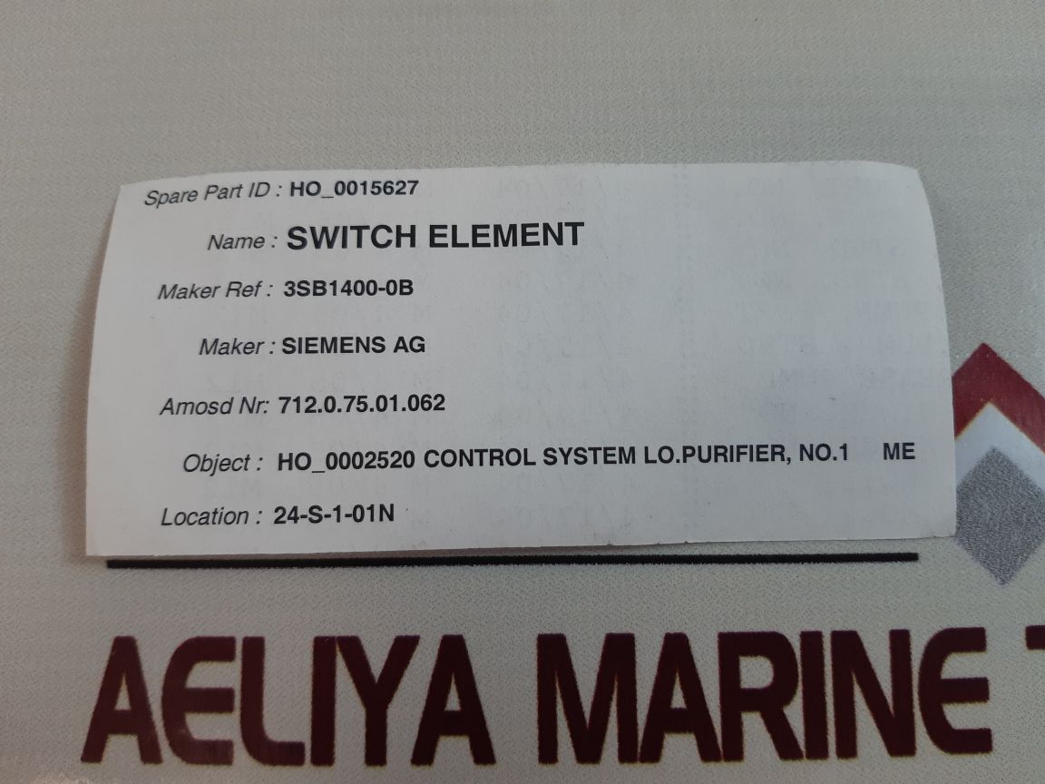 Siemens 3Sb14 00-0B Contact Block 712.0.75.01.062 Ac-15 6A 230V