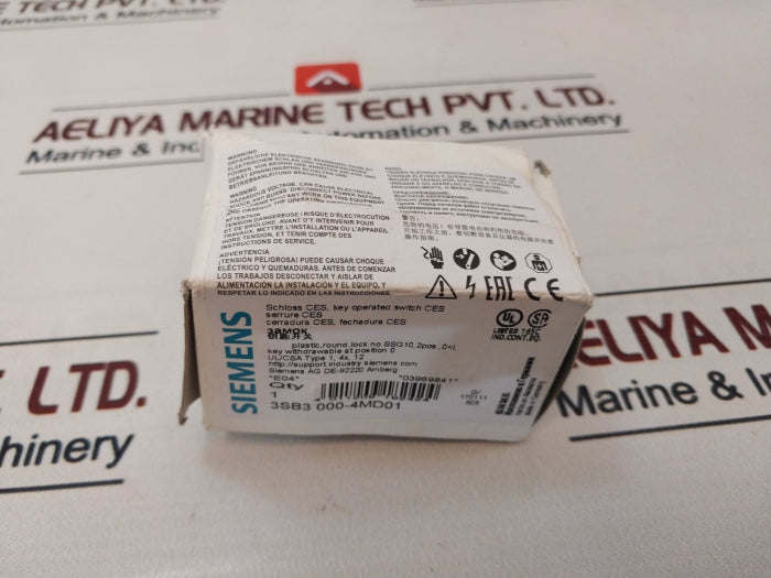 Siemens 3Sb3 000-4Md01 Emergency Key Switch E7Swch-3Sb30004Md01