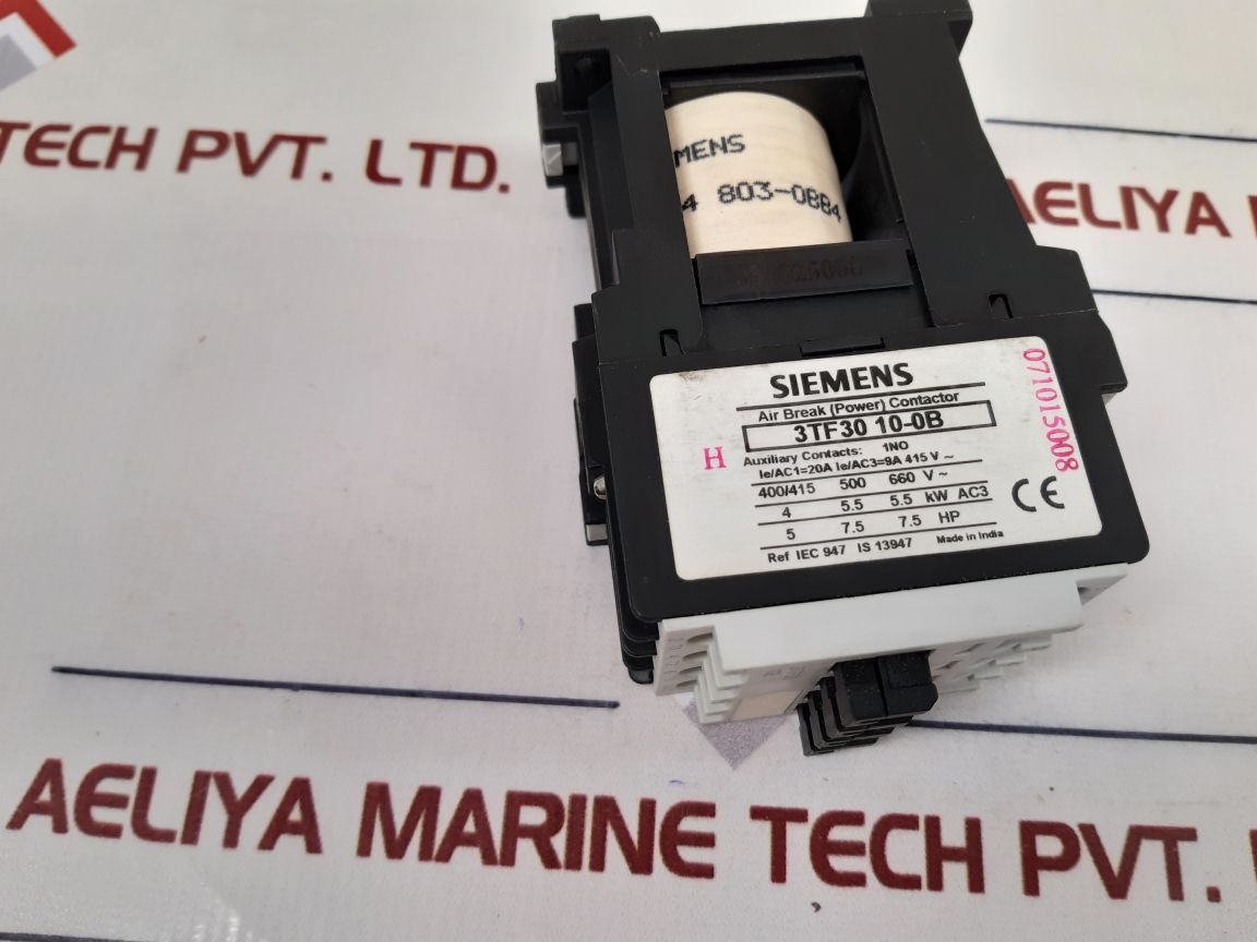 Siemens 3Tf30 10-0B Air Break (Power) Contactor 3Tf30