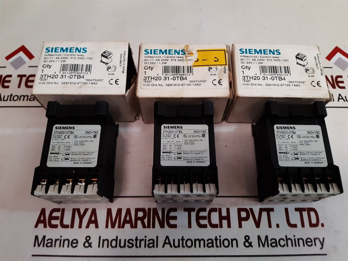 Siemens 3Th2031-0Tb4 Control Relay - Aeliya Marine Tech