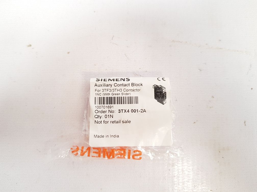 Siemens 3Tx4001-2A Auxiliary Contact Block