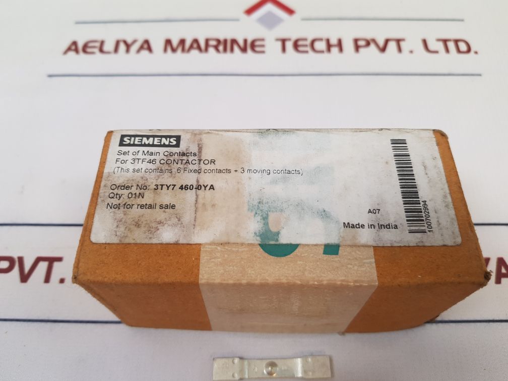 Siemens 3Ty7 460-0Ya Main Contact Kit For 3Tf46 Contactor