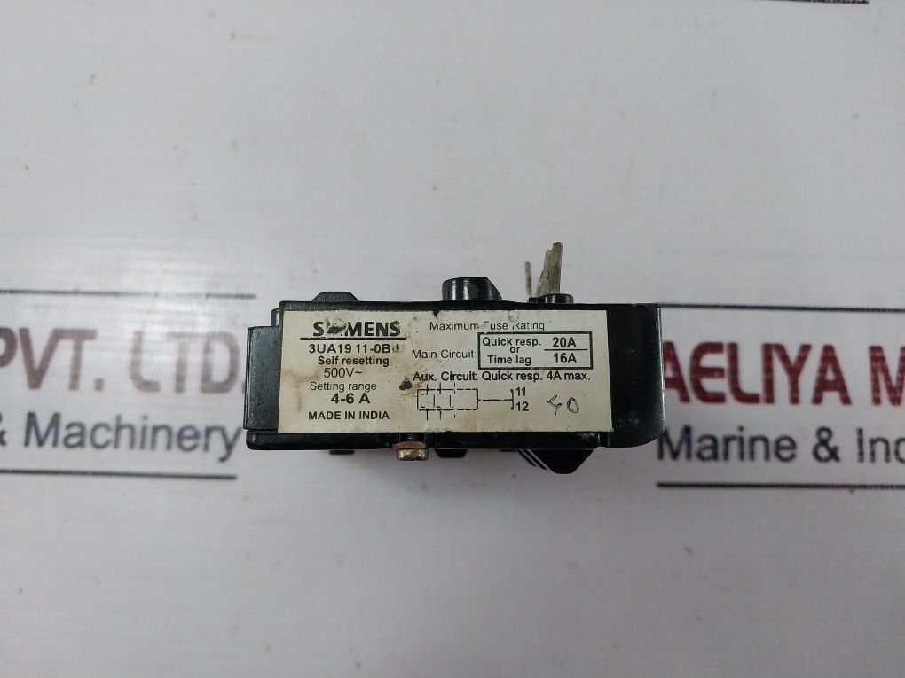Siemens 3Ua19 11-0Bj Bimetal Relay