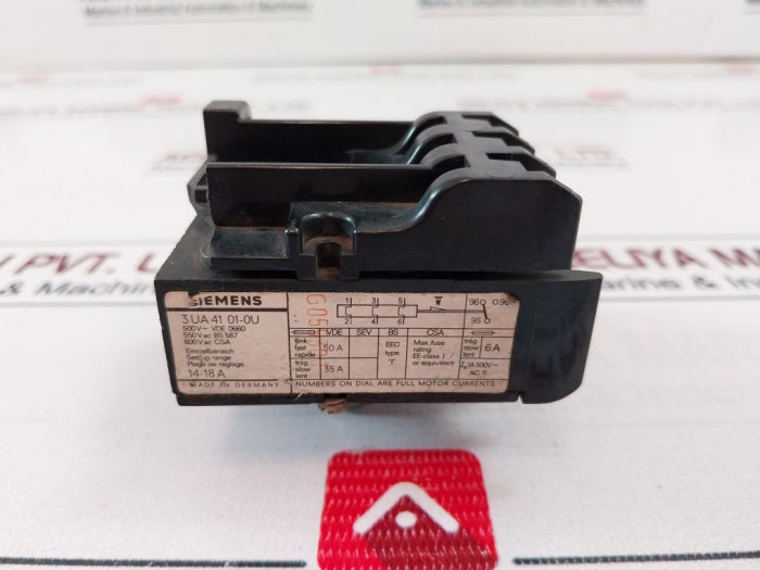 Siemens 3Ua4101-0U Overcurrent Relay 14-18 A