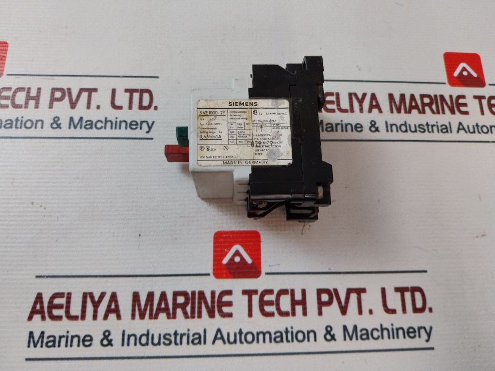 Siemens 3Ve1000-2F Motor Protection Switch