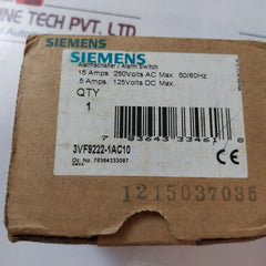 Siemens 3VF9222-1AC10 1 Alarm Switch 4800-1277A00