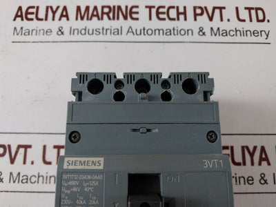 Siemens 3Vt1712-2Da36-0Aa0 Circuit Breaker 50/60Hz 690V 125A
