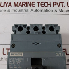 Siemens 3Vt1712-2Da36-0Aa0 Circuit Breaker 50/60Hz 690V 125A