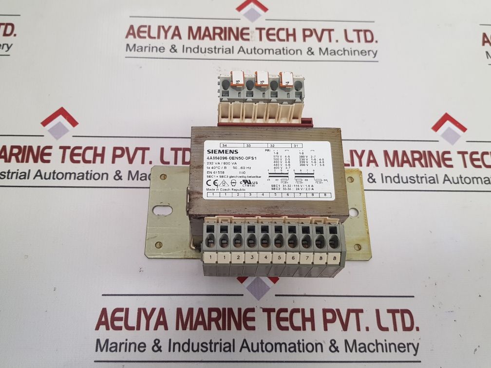 Siemens 4Am4096-0En50-0Fs1 Isolation Transformer