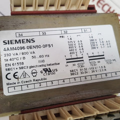 Siemens 4Am4096-0En50-0Fs1 Isolation Transformer