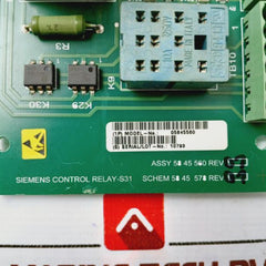 Siemens 5845560 Control Relay-s31 Type 07