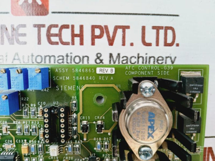 Siemens 5846865 Linear Accelerator Parts 94V-0 Rev A Schem 5846840