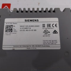 Siemens 6Av2 123-2Gb03-0Ax0 Simatic Hmi Ktp700 Basic Panel Key Touch Operation Dc24V