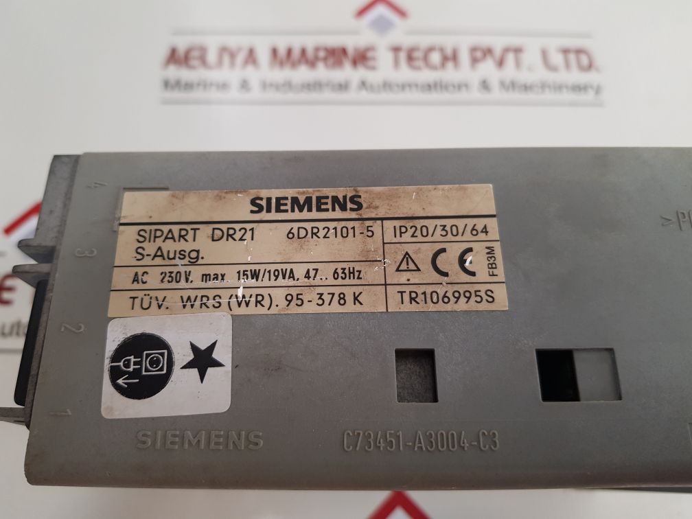 Siemens Sipart Dr21 6Dr2101-5 Controller C73451-a3004-c3