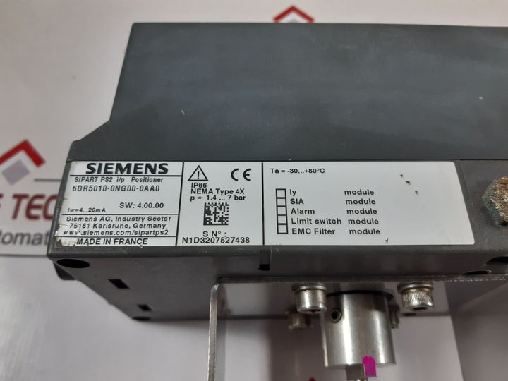 Siemens 6Dr5010-0Ng00-0Aa0 Sipart Ps2 I/P Positioner Valve