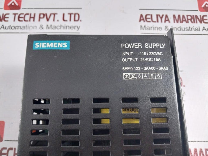 Siemens 6Ep0 133-3Aa00-0Aa0 Power Supply Module 115/230 Vac 24 Vdc 5A