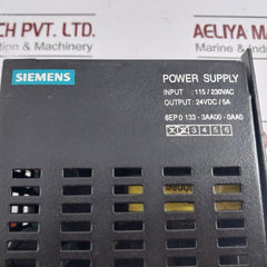Siemens 6Ep0 133-3Aa00-0Aa0 Power Supply Module 115/230 Vac 24 Vdc 5A