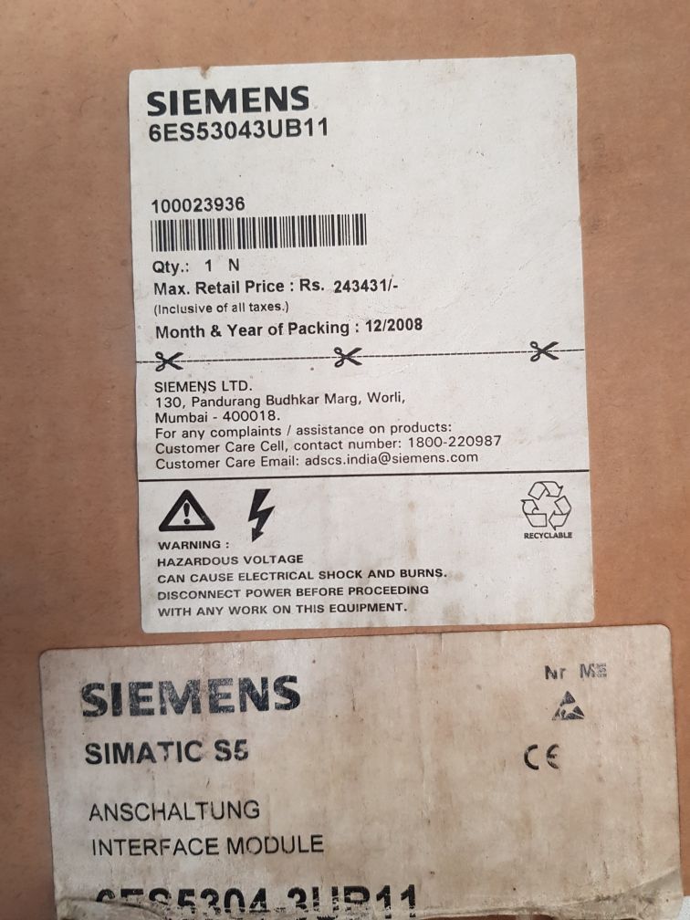 Siemens 6Es5304-3Ub11 Interface Module