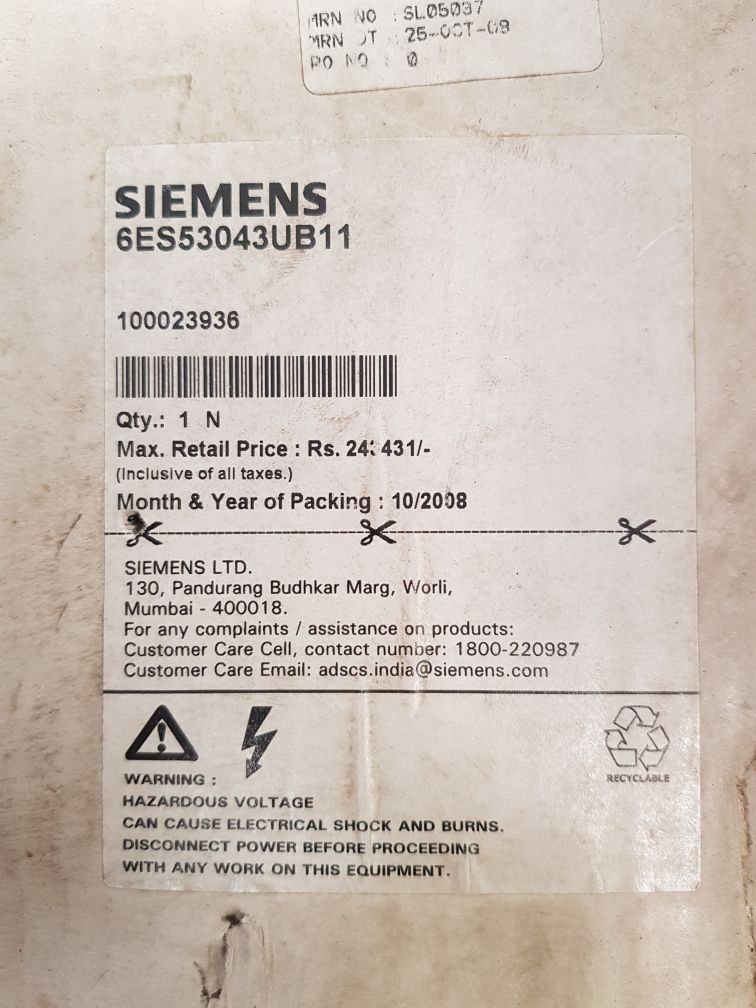 Siemens 6Es5304-3Ub11 Simatic Interface Module C79040-a6422-c21-03