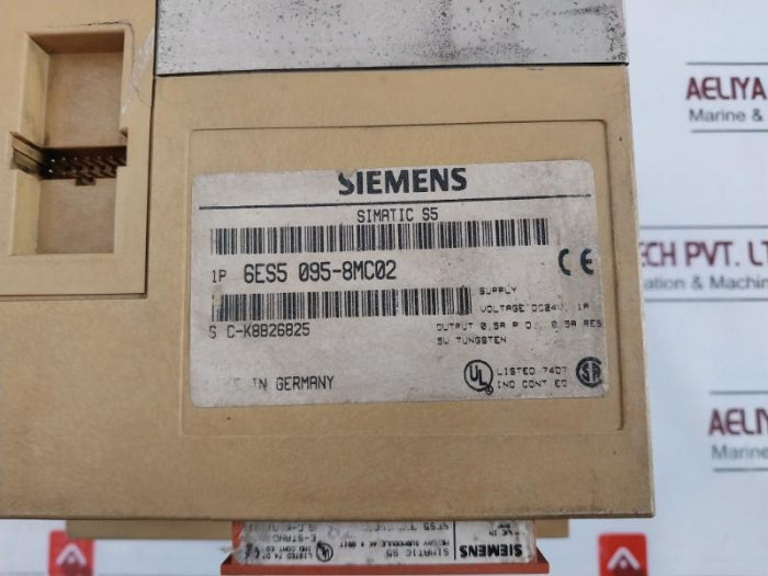 Siemens Simatic 6Es5 095-8Mc02 Programmable Logic Controller S5 Dc 24V, 1A