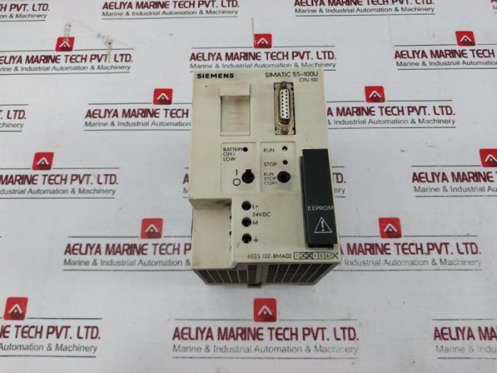 Siemens Simatic S5-100U 6Es5 102-8Ma02 Central Processing Unit Without Battery