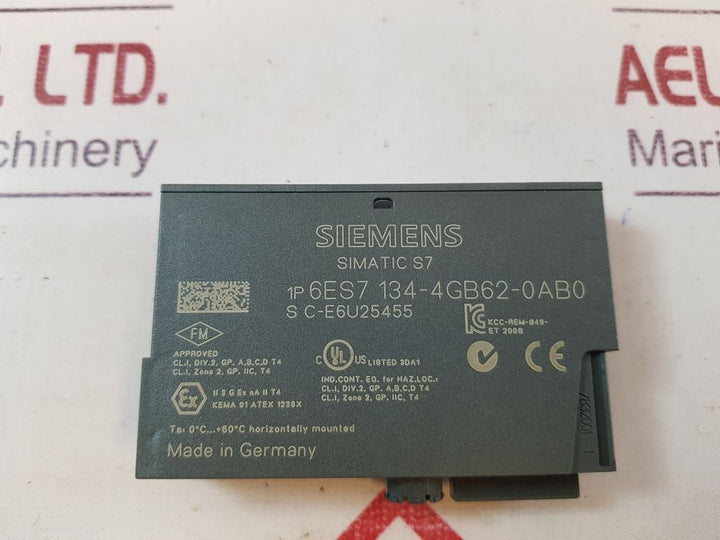 Siemens Simatic S7 6Es7 134-4Gb62-0Ab0 Analog Input Module