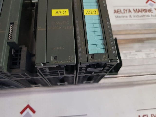 Siemens 321-1bl00-0aa0,153-2ba02-0xb0 module with 6es7 195-1ga00-0xa0 simatic ra