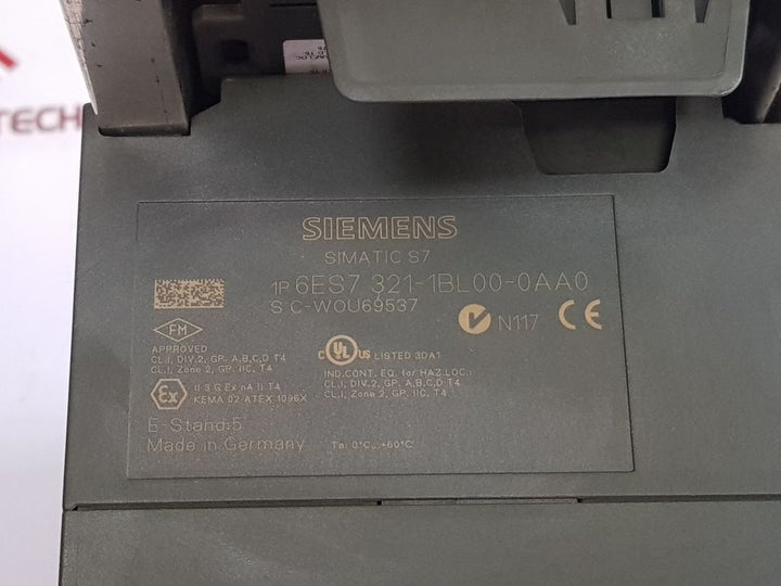 Siemens 321-1bl00-0aa0,153-2ba02-0xb0 module with 6es7 195-1ga00-0xa0 simatic ra