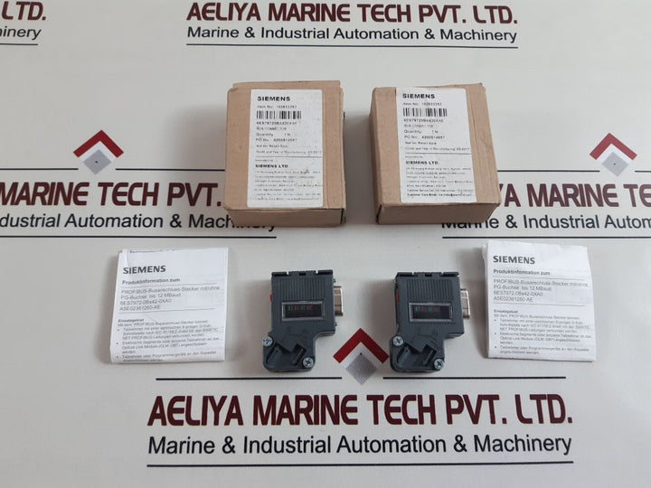 Lot Of 2X Siemens 6Es7 972-0Ba42-0Xa0 Bus Connector