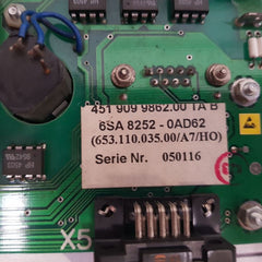 Siemens 6Sa82520Ad62 Interface Module Display Unit Board