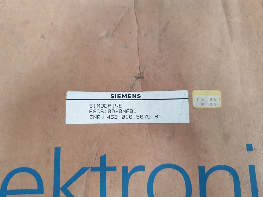 Siemens 6Sc6100-0Na11 Analog Control Board