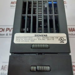 Siemens 6Se6420-2Ab17-5Aa1 Inverter 0.75Kw
