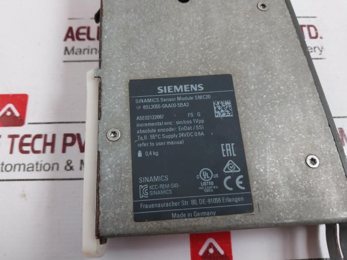 Siemens 6Sl3055-0Aa00-5Ba3 Sensor Module For Use With Incremental Encoder 24Vdc 0.6A