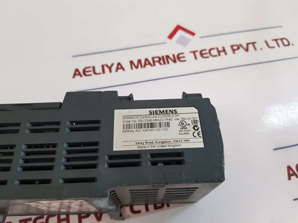 Siemens 6Sl3246-0Ba22-1Pa0 Sinamics Control Unit Cu250S-2 Dp