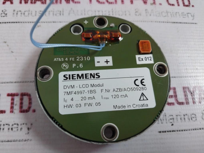 Siemens 7Mf4997-1Bs Dvm-lcd Module Azb/Ao5090280 4…20 Ma