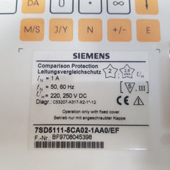 Siemens 7Sd5111-5Ca02-1Aa0/Ef Comparison Protection Module