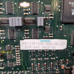 Siemens A1-116-100-501 Printed Circuit Board C98040-a1600-p2-02-z186