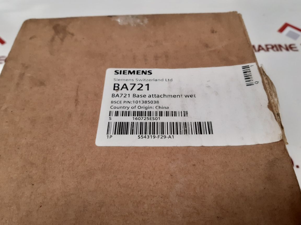 Siemens Ba721 Base Attachment S54319-f29-a1 01