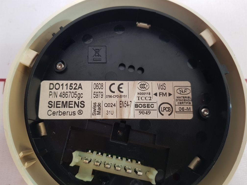 Siemens Cerberus Do1152A Optical Smoke Detector 486705Gc